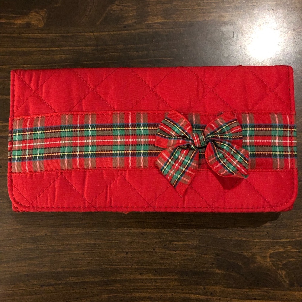 Holiday plaid wallet